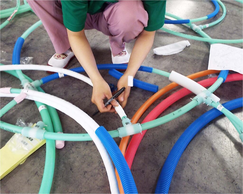 カワトの作業風景
